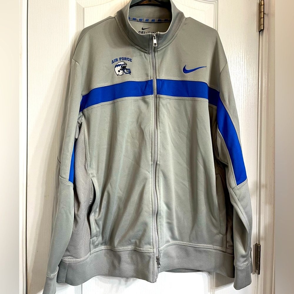 RARE- Nike Air Force Football Dri-Fit Zip‎ Up- Sidline Gear size XL